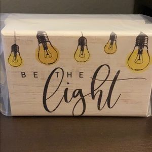 Be The Light Decorative Wooden Sign